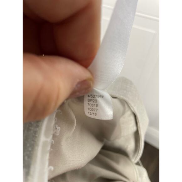 Ann Taylor, Sz 8P, Tan Pencil Skirt, Belted, Textured Woven, Lined, EUC, Petite - Picture 6 of 7